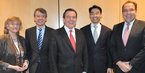 Helene Rang, Dr. Nobert Kloppenburg, Gerhard Schröder, Dr. Philipp Rösler und Bernd Romanski - Der Nah- und Mittelost-Verein mit neuem Vorsitzenden am 30.11.2011